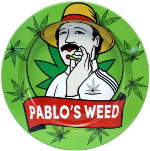 Cendrier en metal « Pablo's weed »
